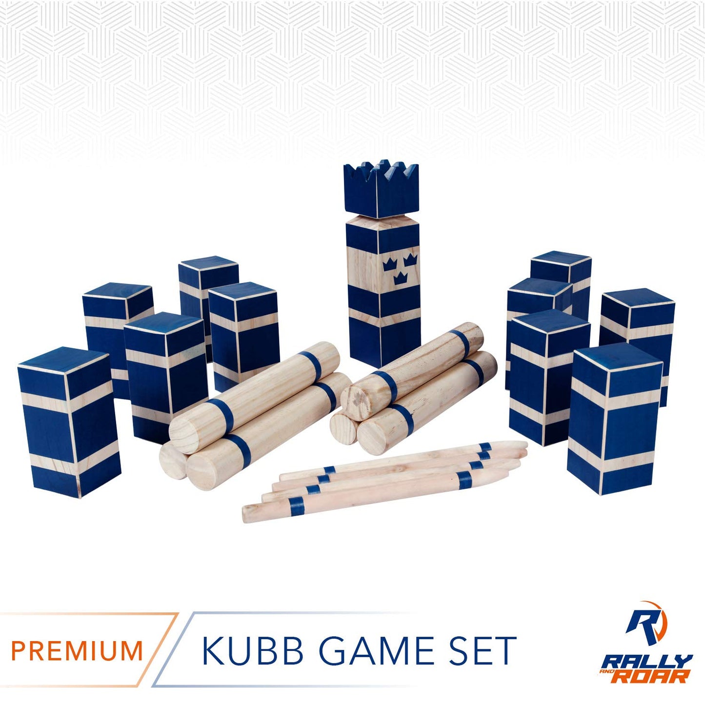 Kubb Premium Set Yard Game Set For Adults, Families - Fun, Interactive Outdoor Family Games - Durable Wood Blocks With Travel Bag - Clean, Games For Outside, Lawn, Bars, Backyards
