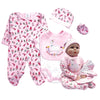 Reborn Baby Doll Clothes 22 Inch Flowers & Deer 5Pcs Set For 20-23 Inches Reborn Baby Girl Newborn Alive Doll Clothes