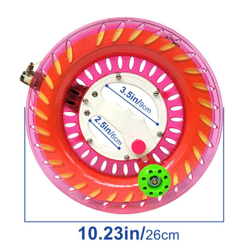 Simxkai Kite String Reel and Spool, Line Winder With Lock, 10in With 2000 Feet Line (Red)