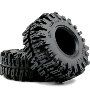 HOBBYSOUL 2pcs RC 2.2 Mud Slingers Tires Soft Sticky Crawler Tyres Tall 124mm / 4.88inch for Axial Wraith Axial Yeti 1/10 / Trax
