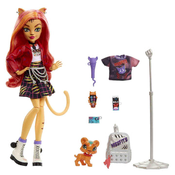 Monster High Cat Toralei Stripe Collectible Doll With Pet And Accessories Sweet Fangs G3 Reboot