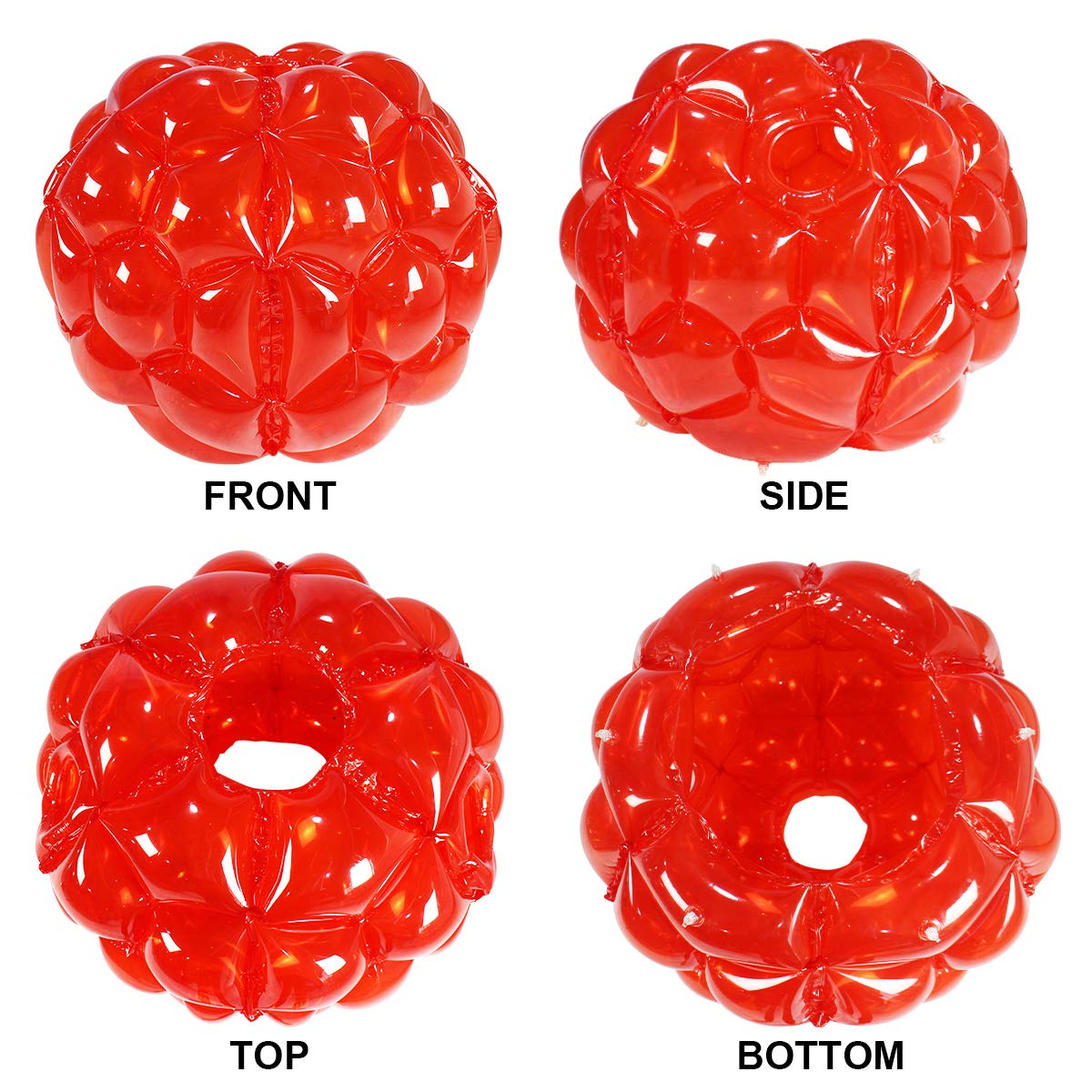 SUNSHINEMALL 2 PC Sumo Balls for mature-themed Inflatable Body Sumo Balls Bopper Toys for Kids Yard Human Bubble Ball Hamster Ball (36 INCH Red)