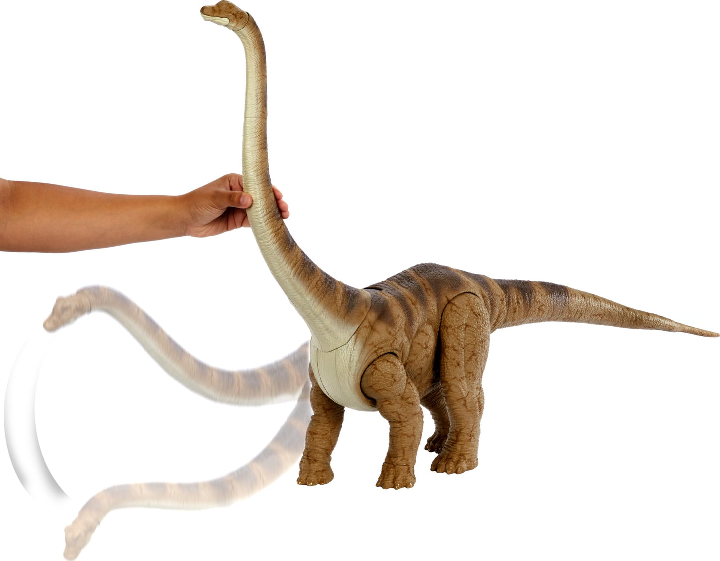 Mattel Jurassic World Mamenchisaurus Dinosaur Toy Figure, Multicoloured, Model HNY79, Physical and Digital Play
