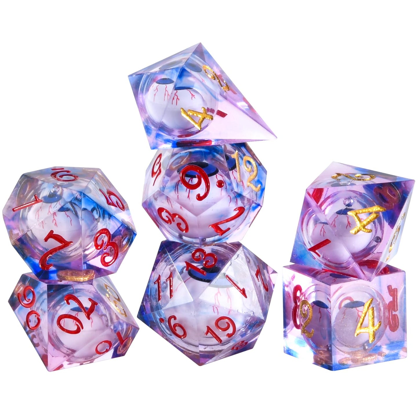 Evil Eye D20 Dices Moving Eyes Dice Dnd Dice Set With Moving Eye Inside Sharp Corners Dices Dungeons And Dragons Polyhedral Role