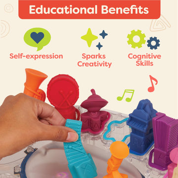 B. Toys - B. Symphony Musical Toy Orchestra For Kids 3+ Years– 13 Musical Instruments For Classical Music For Babies And Toddlers – Interactive Kids Music Toys With Lights And 15 Songs