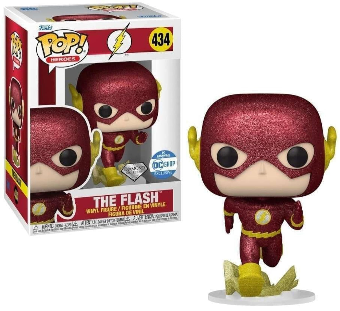 Funko The Flash Diamond Exclusive Figure - Multicolor Acrylic Collectible, Model 889698632607