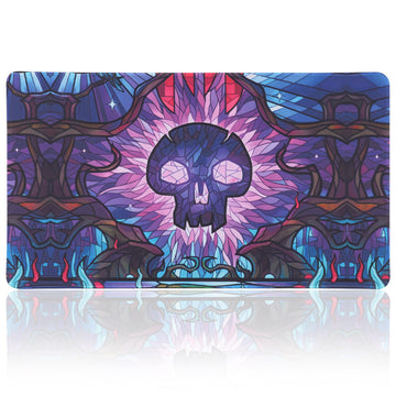 Mtgpro Playmat For Mtg 24X14 Inches,Playmat For Magic The Gathering With Non-Slip Rubber Base And Stitched Edges, Includes Stora