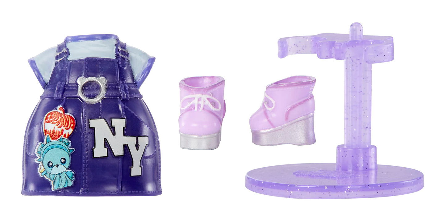 Na! Na! Na! Surprise Mini Backpack Bedroom Lizzy York Fashion Doll, Fuzzy Purple Bear Backpack, Gift For Kids, Ages 5 6 7 8+ Years