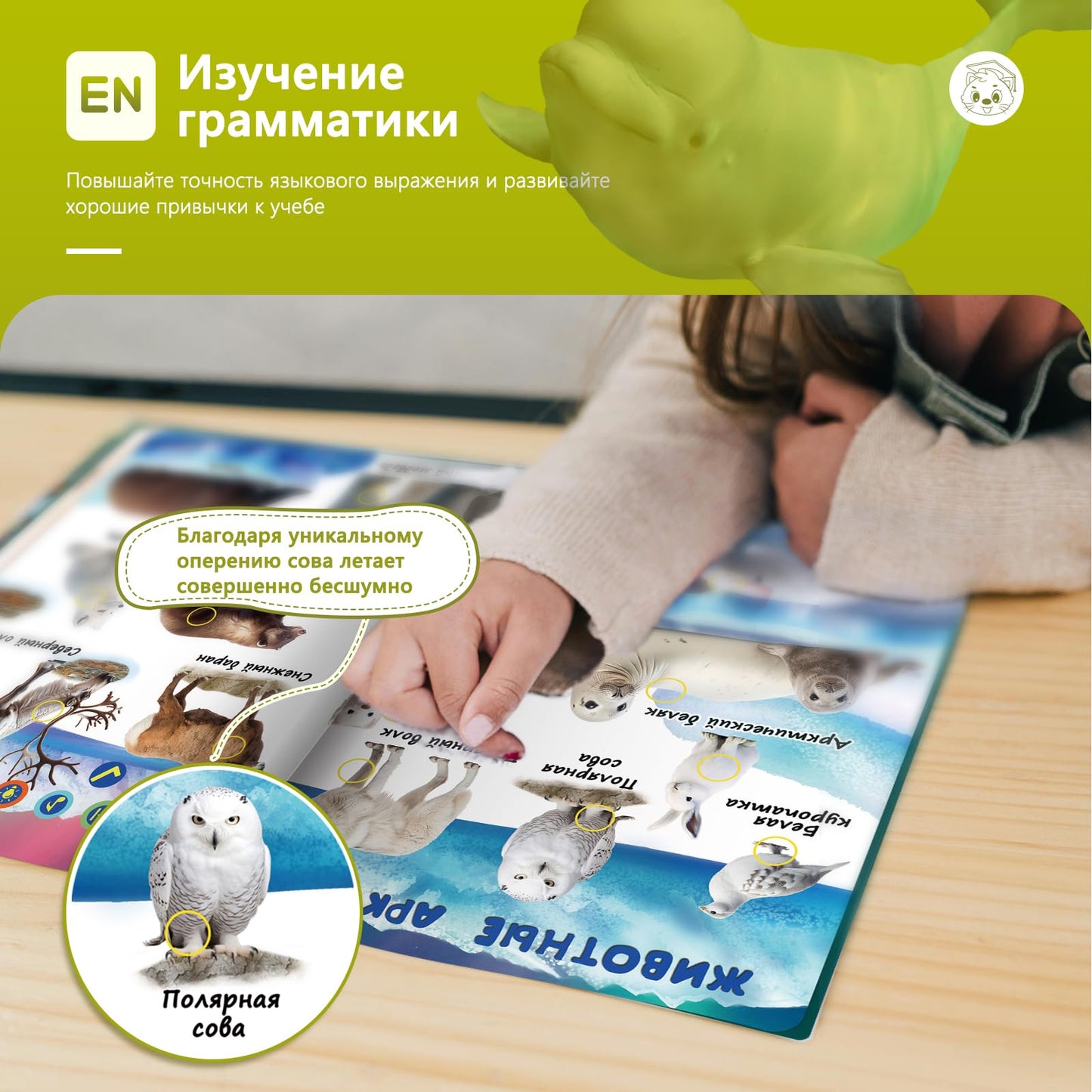 Russian Talking Books For Kids 2-6 | Animal Sound Book With 600+ Sounds & 171 Animal Calls | Interactive Educational Toy | Usb-C