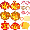 36 Set Fall Pumpkin Suncatchers Crafts for Kids DIY Autumn Window Tissue Paper Crafts Kit Thanksgiving Pumpkin Hanging Decor for