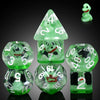 Snake DND Dice, DNDND 7PCS Resin D&D Die with Velvet Pouch for Dungeons and Dragons Role Playing Games and Tabletop Games(Snake)