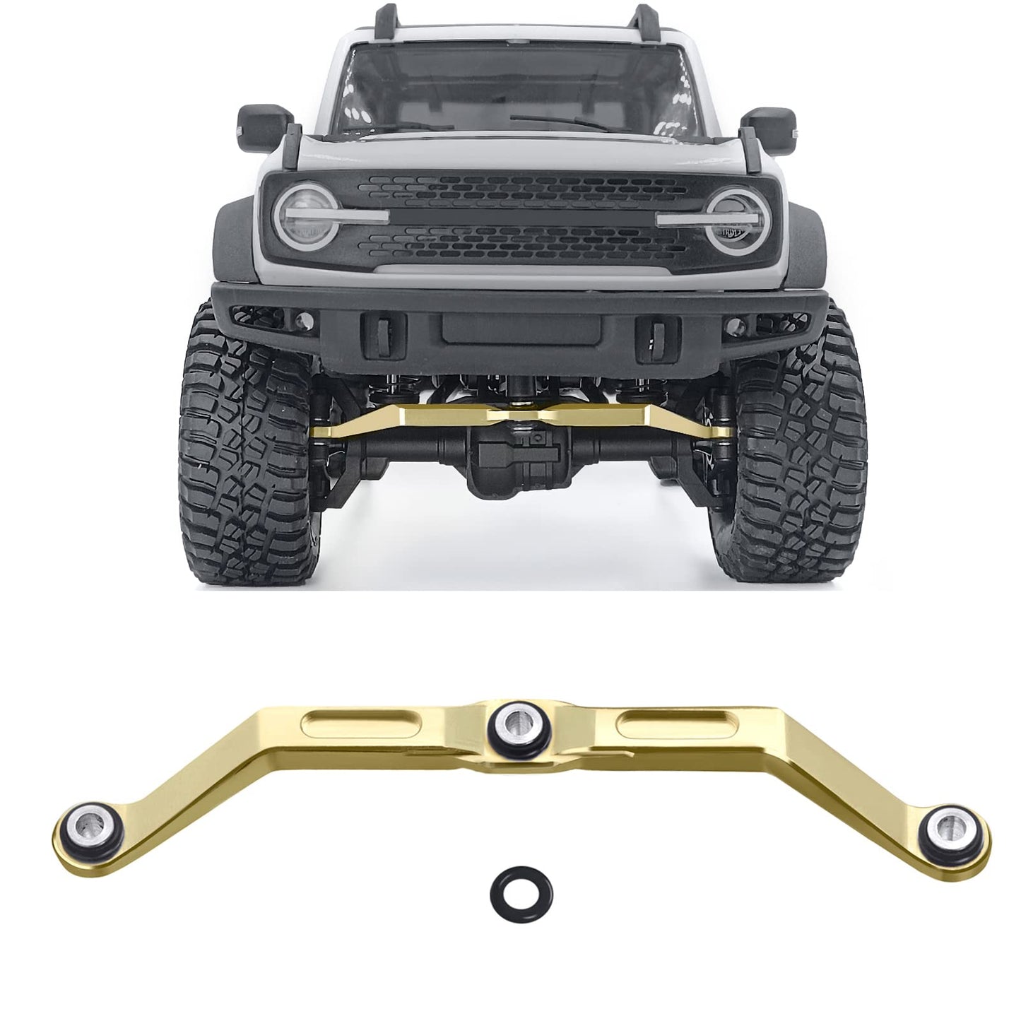 RCLIONS Heavy Weight Brass Steering Link for TRX4M 1/18th RC Crawler Car Upgrades