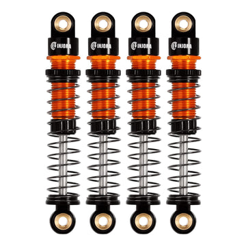 INJORA 45mm Shocks Aluminum Threaded Absorber Oil Damper for FMS FCX24 1/24 RC Crawler Upgrade(Gold)