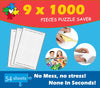 Preserve 9 X 1000 Piece Puzzle Glue Sheets Clear Saver Peel and Stick 54 Puzzle Saver Sheets Puzzle Frame Kit Puzzle Glue Clear No Stress and No Mess Adhesive Sheets Preserve Puzzle for mature-themed and Kids