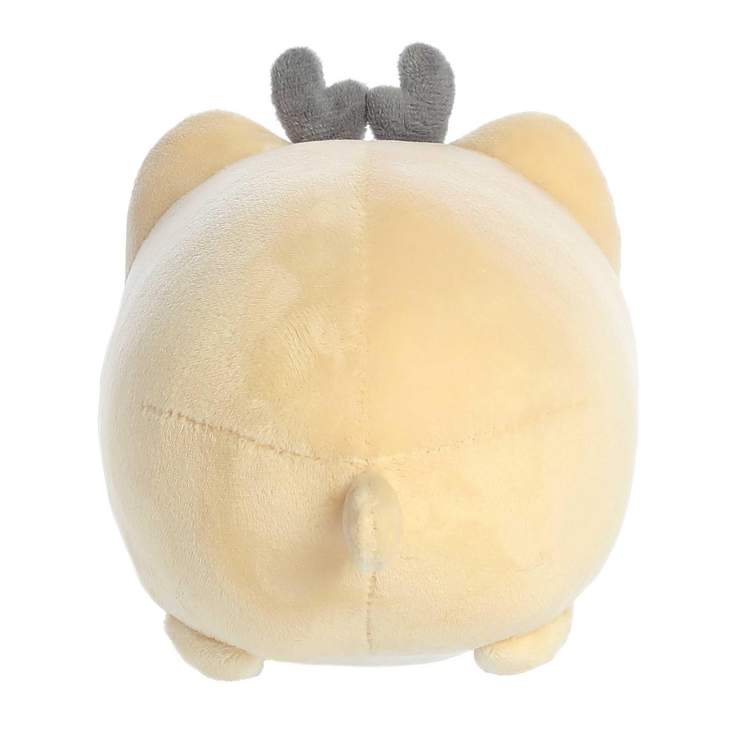 Aurora Festive Tasty Peach Cream Reindeer Meowchi Stuffed Animal - Bright & Colorful Design - Showpiece Plush - Brown 7 Inches