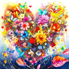 Springbok 500 Piece Jigsaw Puzzle - Floral Heart by Claudia McKinney, 20" x 20", Cardboard, Perfect for Mother's Day Gifting
