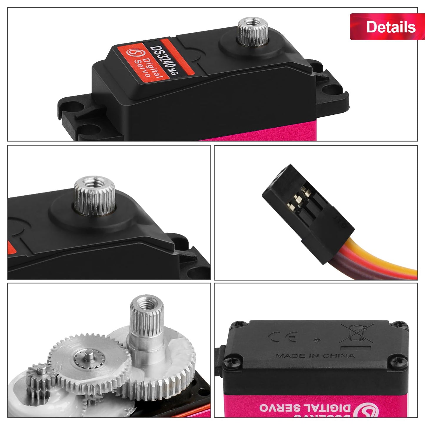 40Kg High Rc Servo High Torque Servo Motors Digital Servo Waterproof Full Metal Gear Steering Servo With 25T For 1/8 1/10 1/12 R