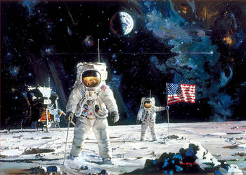 Educa 18459 Puzzles 1,000 Pieces, First Man On The Moon, Robert Mccall, Multicoloured, One Size