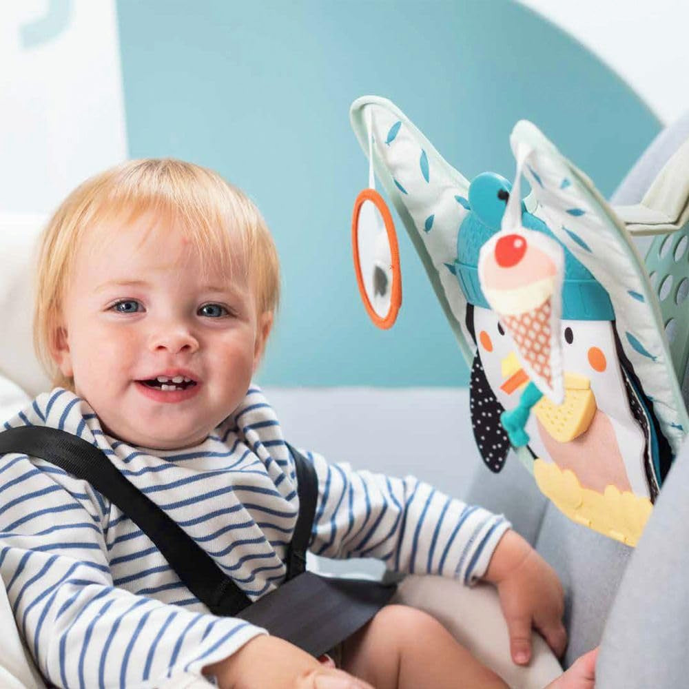 Musical Car Seat Toys For Babies 0-6 Months Baby’S Activity Center Carseat Toys Sensory Soft Car Seat Hanging Toy Baby Mirror For Baby Infant 0-6-12 Months, Sensory Gift