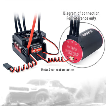 Surpass Hobyy Rc 3650 3250Kv Brushless Motor And Waterproof 60A Esc Set For 1/10 Rc Car Upgrade Parts