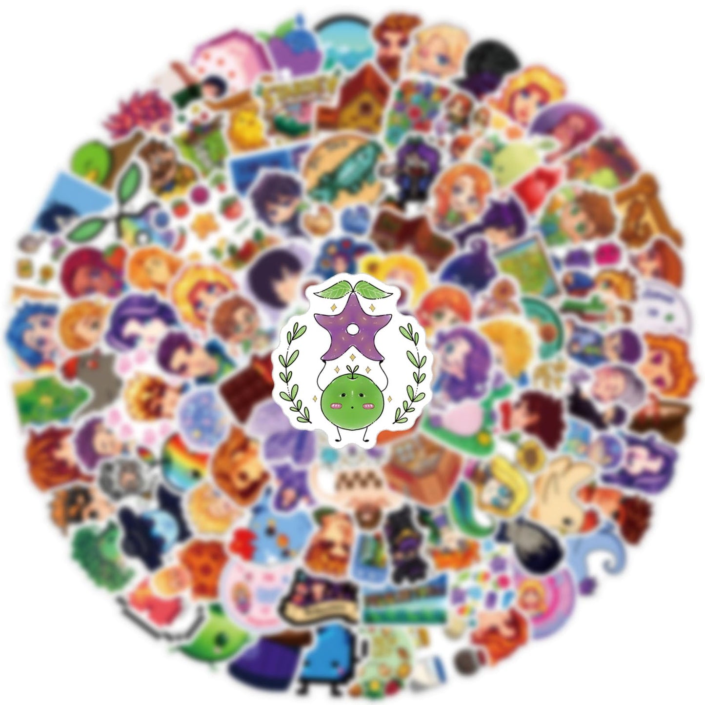 146Pcs Stardew Valley Merch Stickers Pack, Funny Game Vinyl Waterproof Stickers For Water Bottle,Skateboard,Laptop,Phone,Bumper,