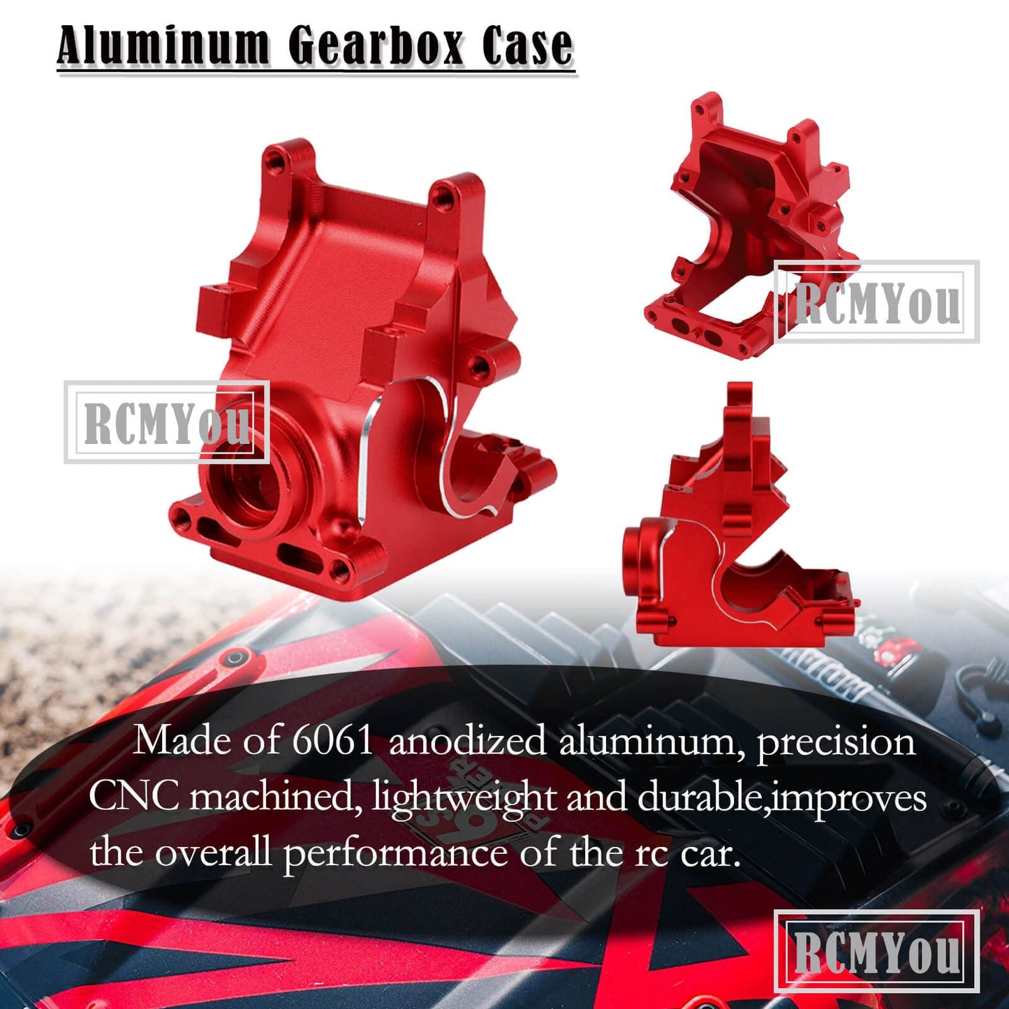 RCMYou Gearbox Case Upgrades Part for 1/8 1/7 Arrma 6S BLX Typhon Kraton Outcast Mojave Notorious Infraction Felony Talion Limit