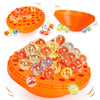 Marble Balance Game - 50 Colorful Marbles with Built-in Storage, Fun Family Challenge for 1-4 Players, Educational Toy for Kids
