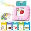 Bilingual Pink Spanish And English Talking Flash Cards, Pocket Speech Therapy Toys With 512 Words, Montessori Language Learning