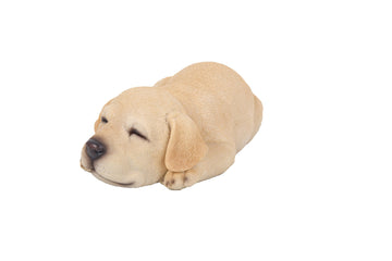 Sleeping Yellow Labrador Retriever Puppy Figurine