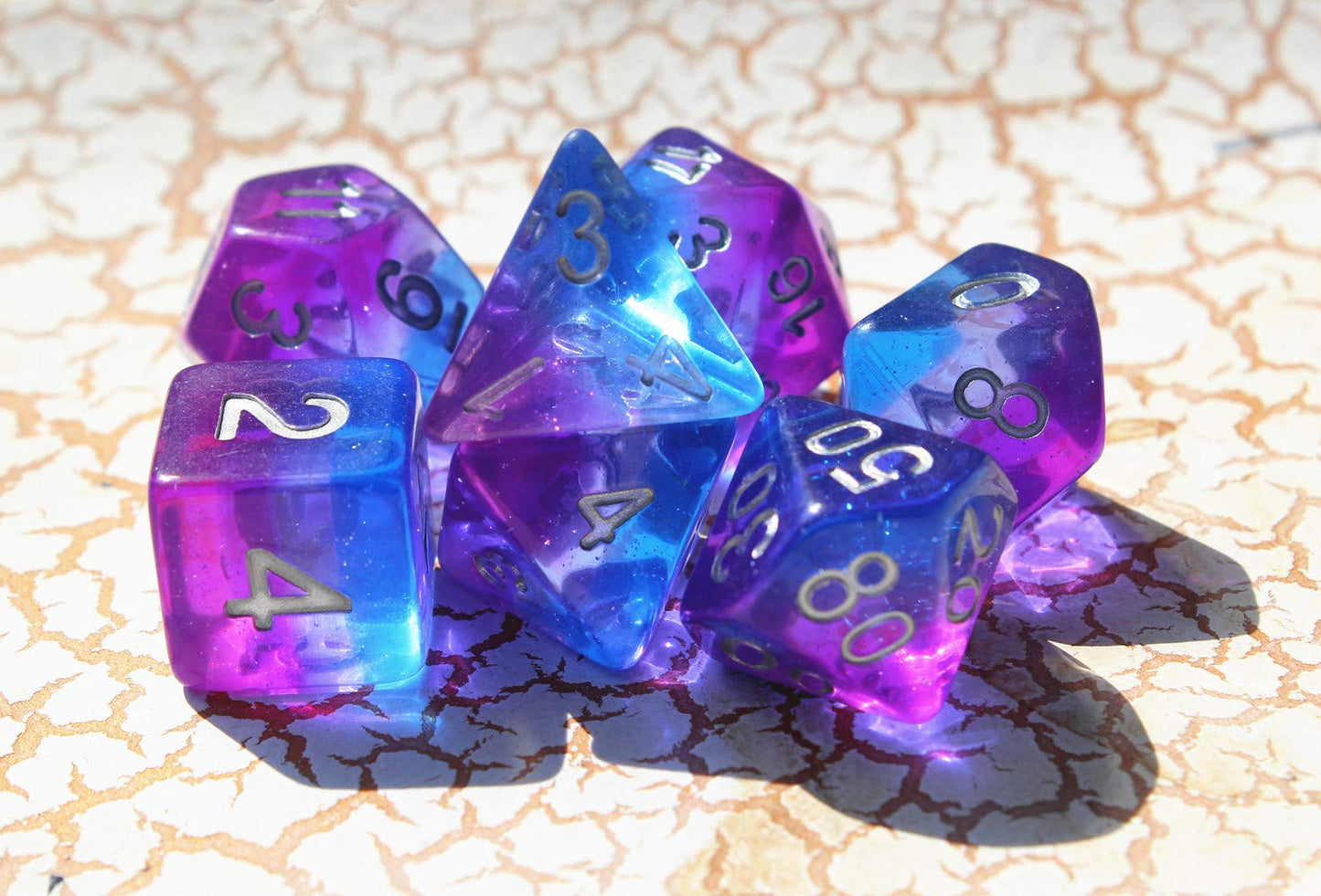 Polyhedral DND Dice Set RPG Rainbow Dice for Dungeons and Dragons(D&D) Role Playing Game,MTG,Pathfinder,Table Game,Math Games Di