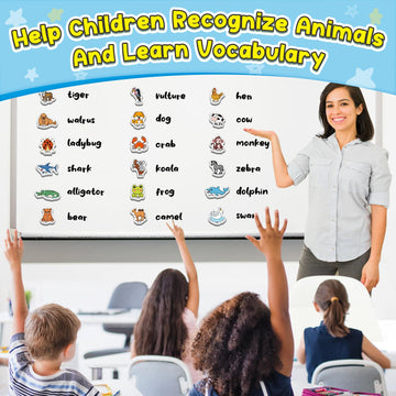 Broytain 40 Animal Fridge Magnets For Toddlers,Animal Foam Refrigerator Magnets Toys For Kids Whiteboard,Learning Games,Educatio