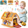 Toys For 1-2 Year Old Gifts, Montessori Toddlers Toys With Sound/Lights/Music/Clock/Car/Telephone, 8 In 1 Multi-Functional House