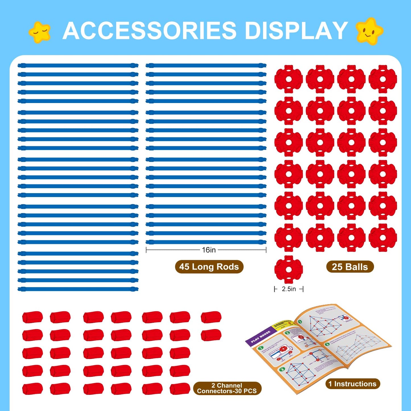 Springflower Fort Building Kit For Kids,Stem Construction Toys, Educational Gift For 3 4 5 6 7 8 9 10 11 12 Years Old Boys And Girls,Ultimate Creative Set For Indoor & Outdoors Activity,100 Pcs