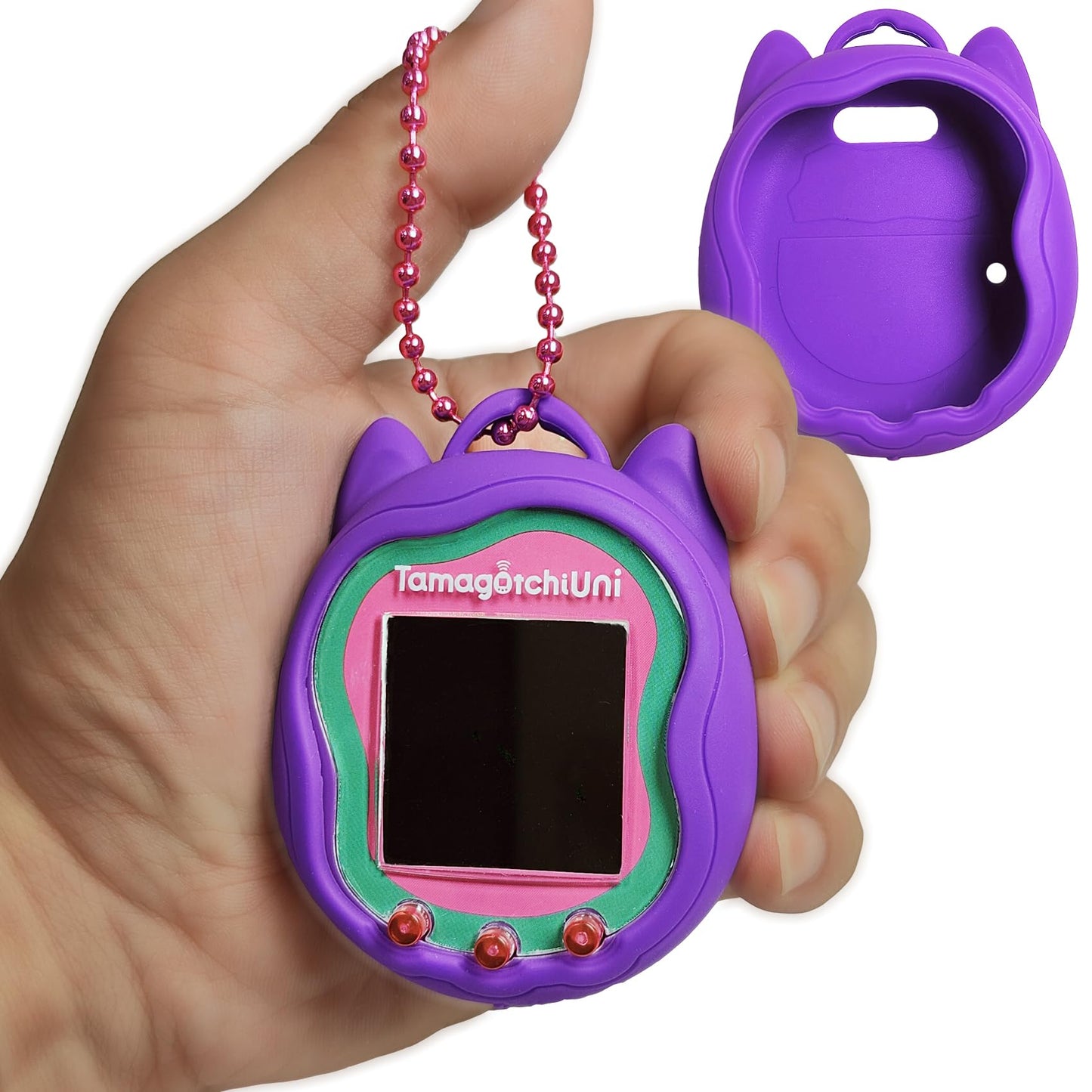 Xegimor Silicone Cover Case For Tamagotchi Uni Interactive Virtual Pet, Screen Protector For Tamagotchi Uni Pet Band Accessories