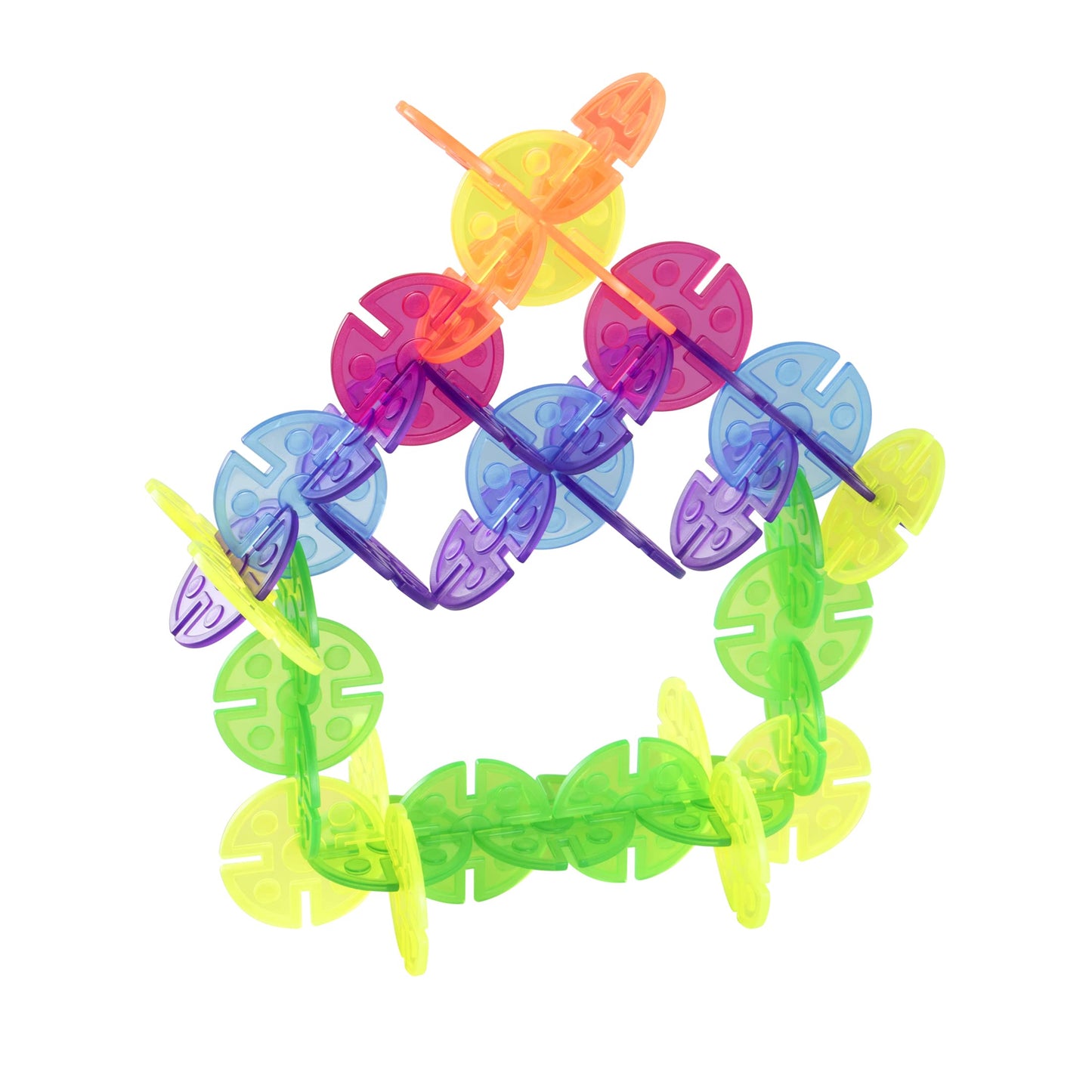 Guidecraft Interlox Discs - 96 Piece Set: Kids Stem Learning And Construction Toy, Creative And Educational Building Set For Tod