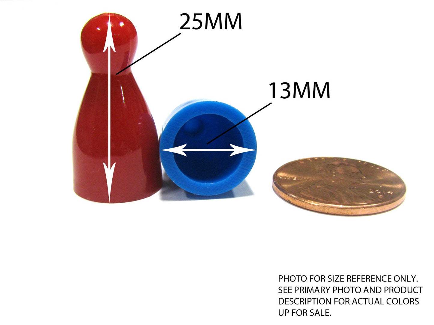 Set Of 10 Halma 25Mm Pawn Peg Game Pieces Multicolor