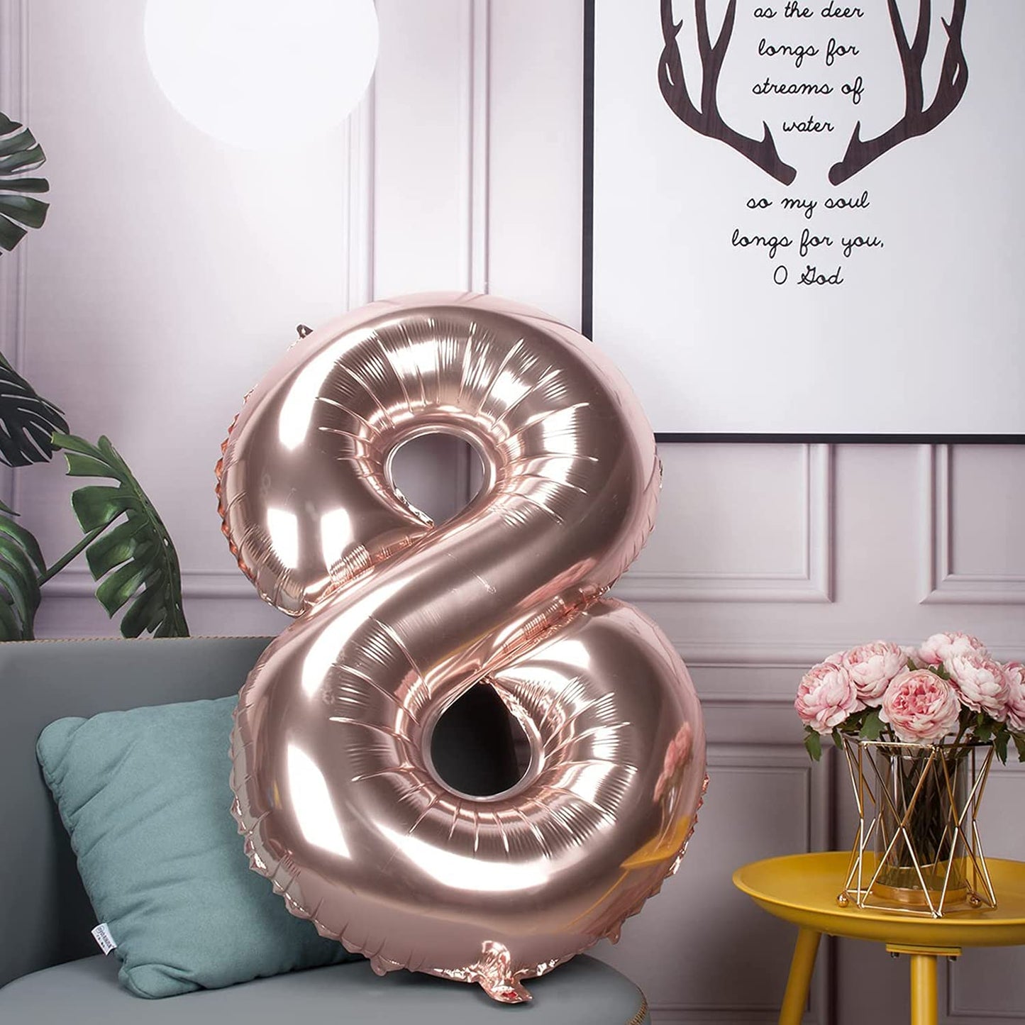 Colorful Elves Rose Gold 18 Number Balloons Big Giant Jumbo Large Number 18 Foil Mylar Balloons For Girl 18Th Birthday Party Dec