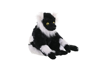 Wild Republic Black And White Lemur, Cuddlekins Mini, Stuffed Animal, 8 Inches, Gift For Kids, Plush Toy, Fill Is Spun Recycled