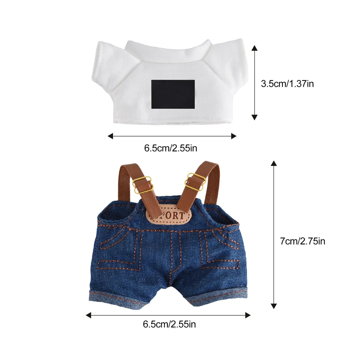 GDLSYLGHY 2025 Version Doll Clothes Set Beautiful Outfits Suits Optimal for Your 5.9-6.7in Dolls Dressing Up Doll Clothing Accessories with Random Color Rain Boots(Blue Denim Overalls Suit)