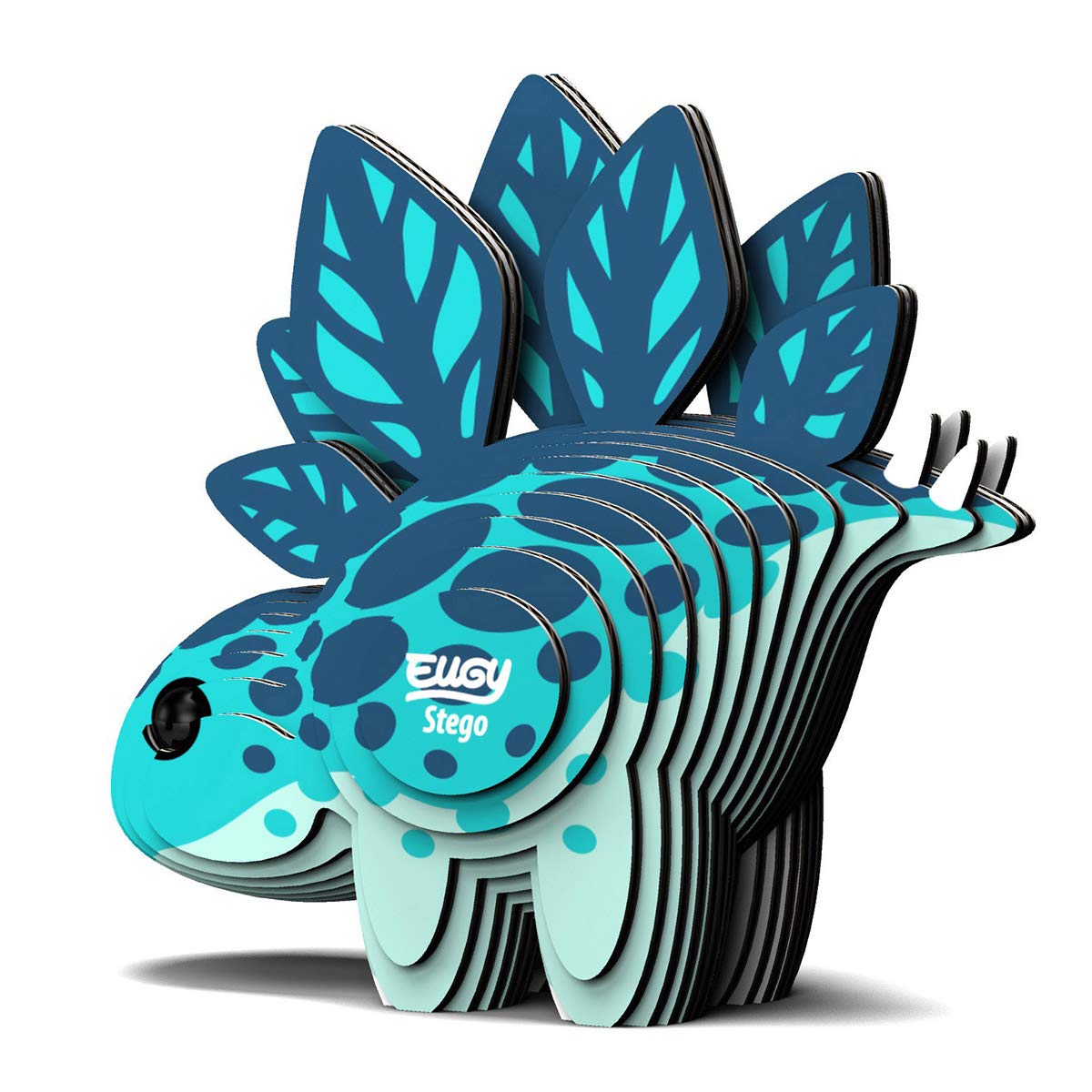 Eugy Stegosaurus Dinosaur 3D Puzzle, 22 Piece Eco-Friendly Educational Toy Puzzles For Boys, Girls & Kids Ages 6+