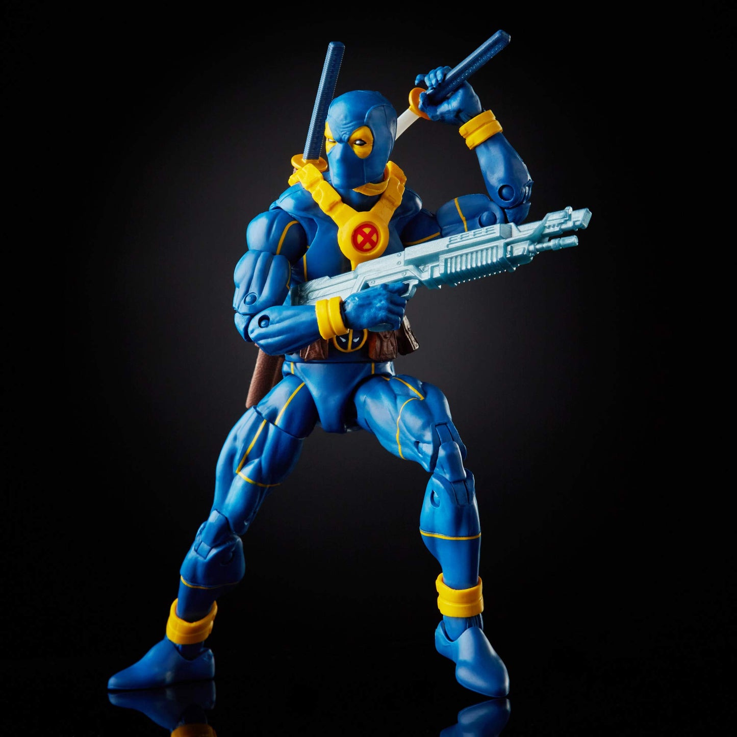 Marvel Hasbro Legends Series Deadpool Collection 6-Inch Deadpool Action Figure Toy Premium Design And 4 Accessories, Blue