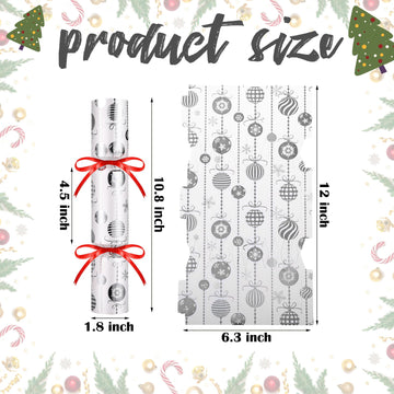 TaoBary 24 Packs Christmas Crackers DIY Christmas No Snap Party Table Favors Christmas Holiday Table Favors Xmas Crackers DIY Ch