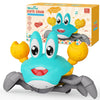 Mindpal Crawling Crab Baby Toy, Tummy Time Toys Sensory Toys, Boys & Girls Toys With Music Led Light, Dancing Walking Crab Monte