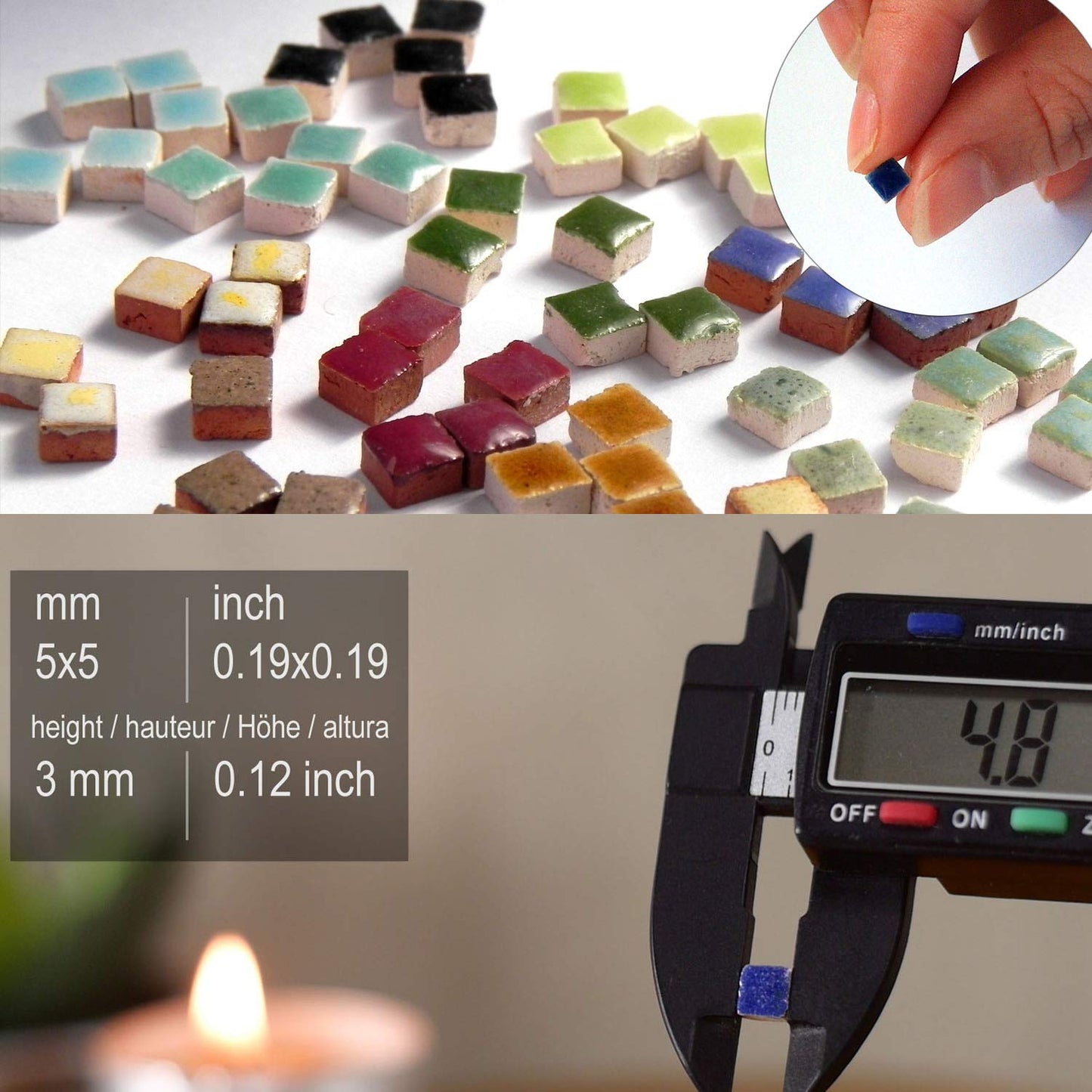 Art And Craft Kits For Adults: Make Your Own Mosaic, Square 20Cm 7Inch Tractor