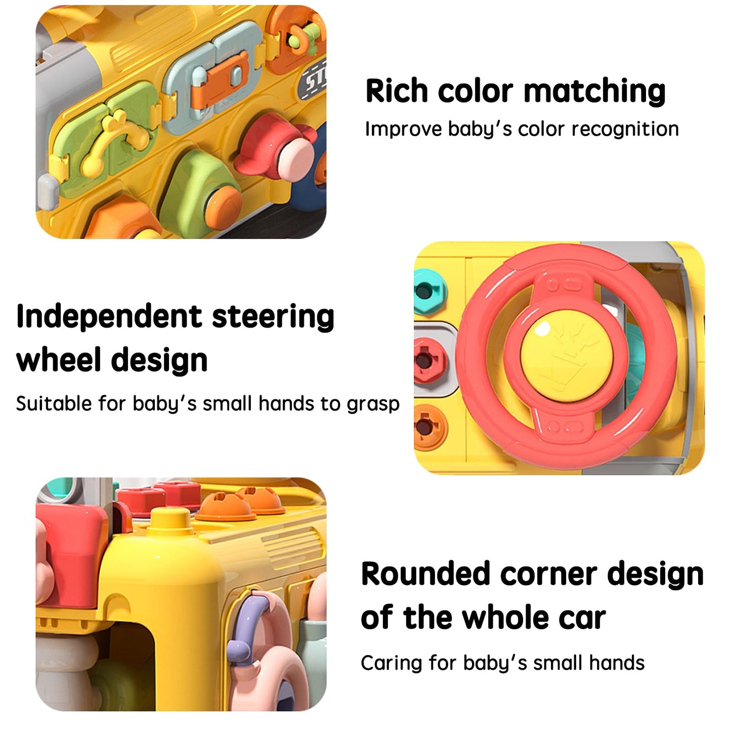 MITCIEN Take Apart Construction Vehicle Toy for Boys Girls Building Engineering Truck Play Bus with Screwdriver Hammer Tool Set