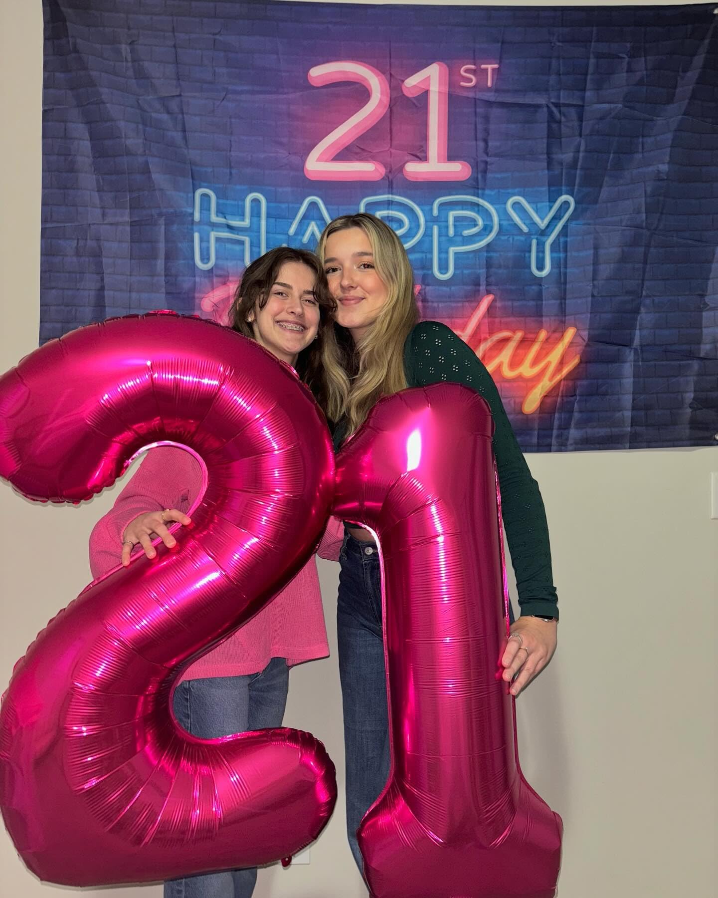 21 Balloon Number, Hot Pink Number 21St Birthday Balloons 40 Inch, 21 Or 12 Years Old Hot Pink Birthday Decorations For Men Wome
