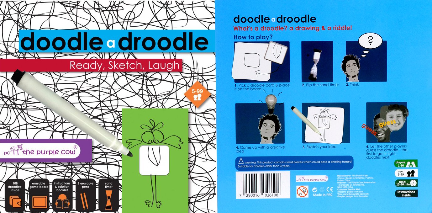The Purple Cow Doodle Drawing Games - With This Party Art Drawing Game You Can Draw Anything! Your Favorite Picture Or Something Exciting! Family Fun, Epic For Kids & Adults