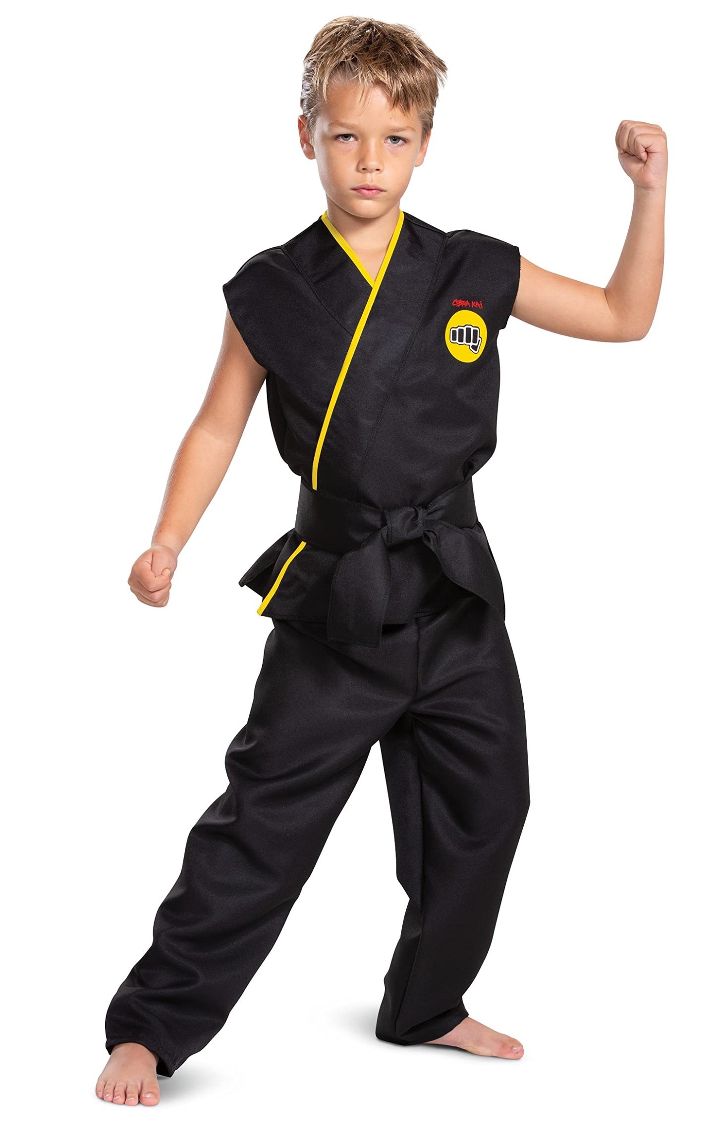 Disguise Cobra Kai Costume For Kids, Official Cobra Kai Costume Kids Gi With Black Belt, Child Size Small (4-6)