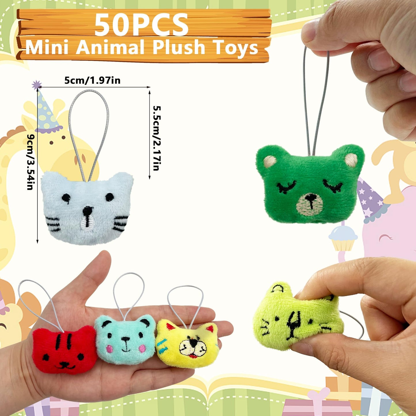 Xipegpa 50 Pcs Mini Animal Plush Toys Set Cute Small Animal Stuffed Toy Keychain For Party Favors Keychain Ornament For Goody Ba