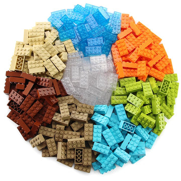 Feleph 2X4 Bricks 320 Pieces New Multicolored Classic Parts Building Creative Play Set Blocks Toy Accessories Compatible With 3001 Major 8 Color